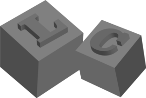 Blocos metálicos com a forma de letras sobressalientes conhecidos como Tipo-móveis, usados na prensa antigamente